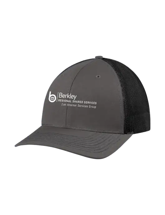 Richardson Adjustable Snapback Original 112 Trucker Cap Dark Grey w/Black Mesh w/Berkley RSS logo