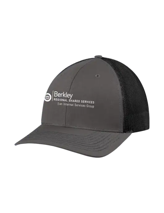 Richardson Adjustable Snapback Original 112 Trucker Cap Dark Grey w/Black Mesh w/Berkley RSS logo