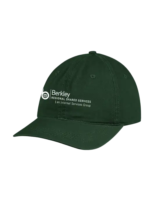 Garment Washed Unstructured Twill Dark Green Cap w/Berkley RSS logo