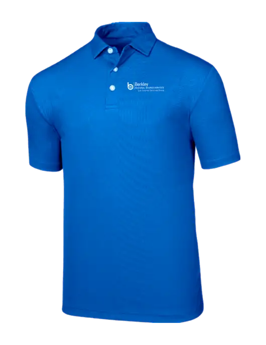 Callaway Birdseye Dark Carolina Blue Polo w/Berkley RSS logo