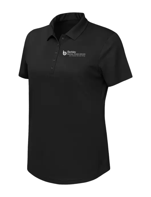 Callaway Womens Birdseye Black Polo w/Berkley RSS logo