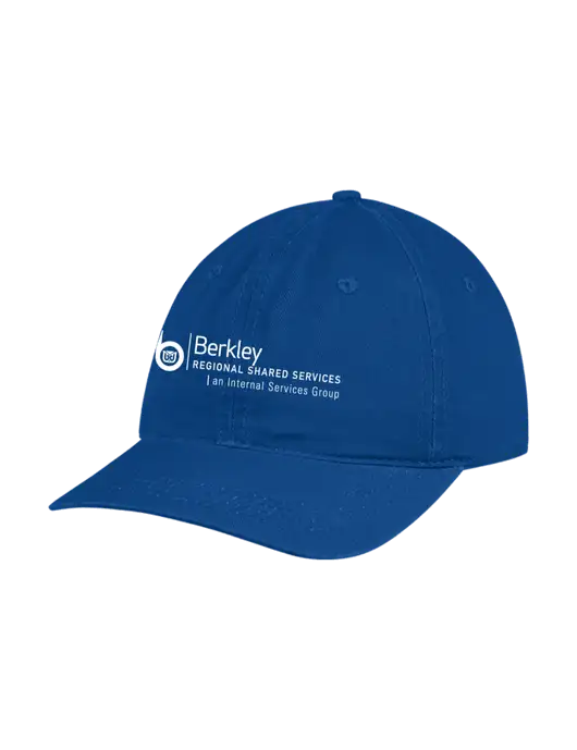 Garment Washed Unstructured Twill Royal Cap w/Berkley RSS logo
