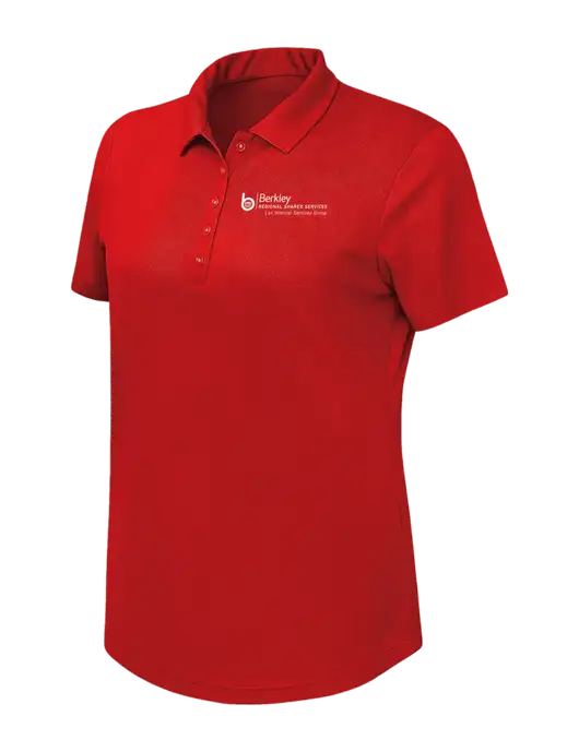 Callaway Womens Birdseye Red Polo w/Berkley RSS logo