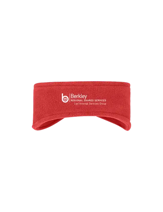 Red Stretch Fleece Headband w/Berkley RSS logo