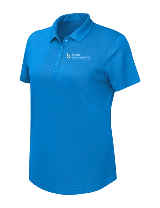Callaway Womens Birdseye Dark Carolina Blue Polo w/Berkley RSS logo
