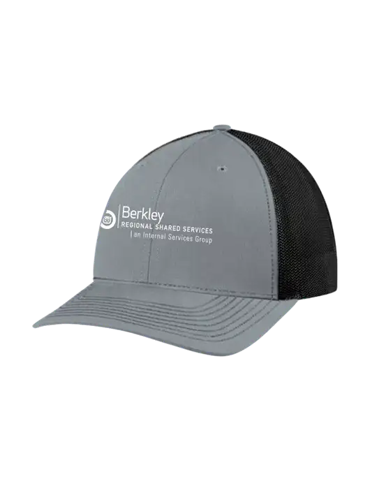 Richardson Adjustable Snapback Original 112 Trucker Cap Heather Grey w/Black Mesh w/Berkley RSS logo