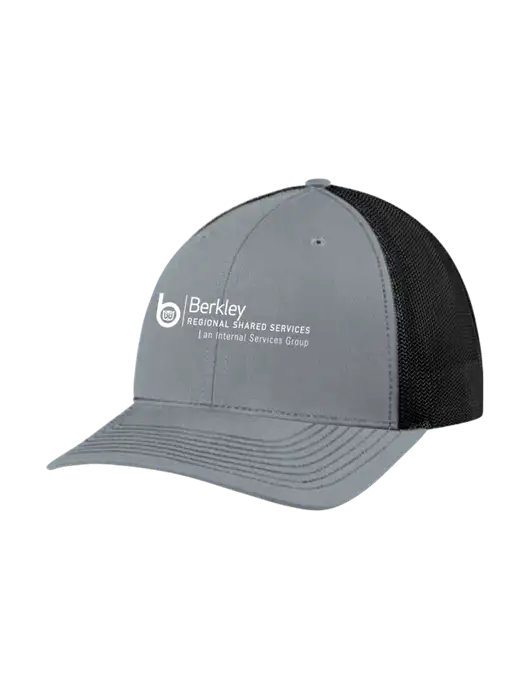 Richardson Adjustable Snapback Original 112 Trucker Cap Heather Grey w/Black Mesh w/Berkley RSS logo