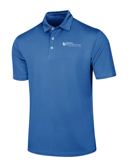 Callaway Royal Blue Fine Line Stripe Polo w/Berkley RSS logo