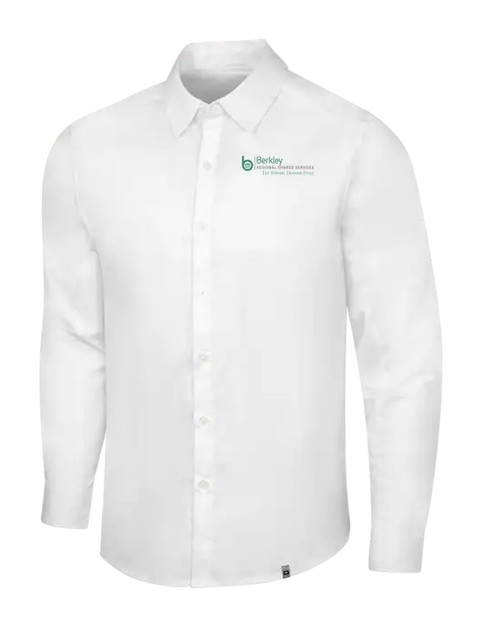 OGIO White Commuter Woven Shirt w/Berkley RSS logo