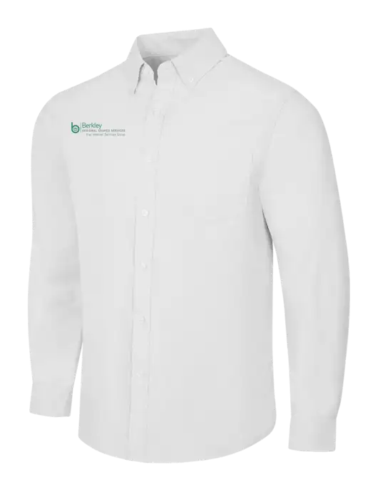 White SuperPro Oxford Shirt w/Berkley RSS logo