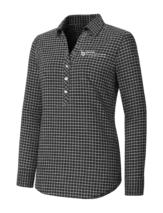 Womens Dark Grey/White City Stretch Shirt w/Berkley RSS logo
