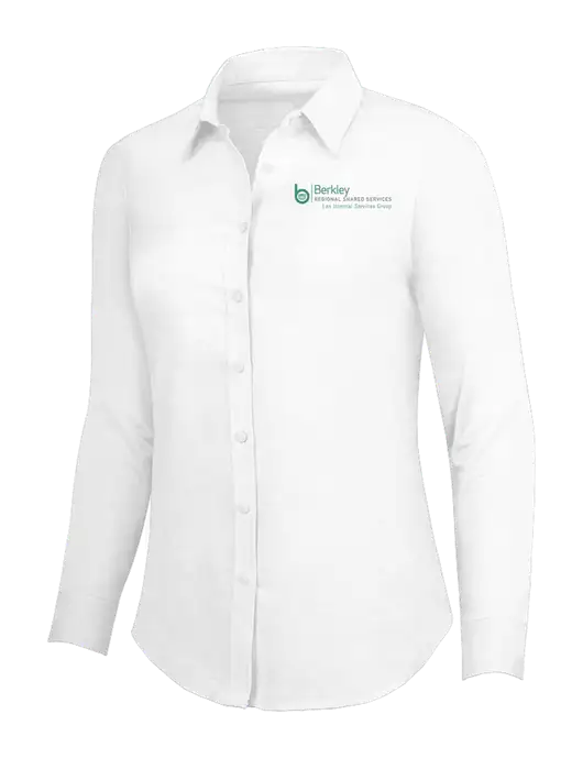 White Womens SuperPro Oxford Shirt w/Berkley RSS logo
