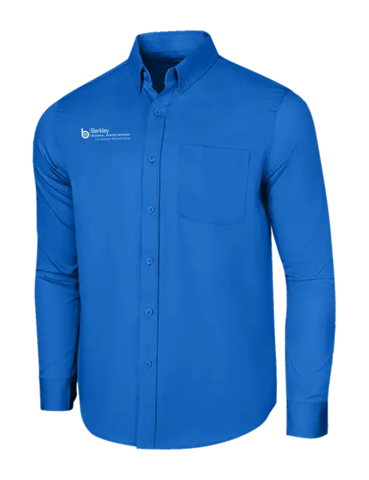 Long Sleeve Royal Blue Superpro React Twill Shirt w/Berkley RSS logo