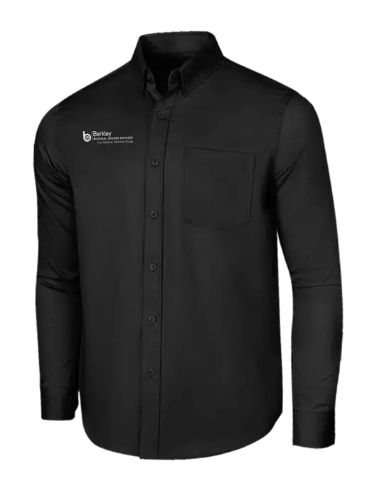 Long Sleeve Deep Black Superpro React Twill Shirt w/Berkley RSS logo