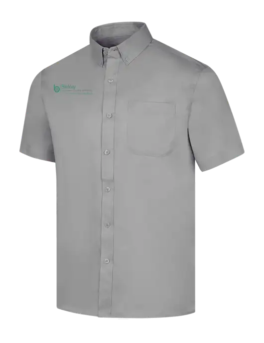 Short Sleeve Light Grey Superpro React Twill Shirt w/Berkley RSS logo