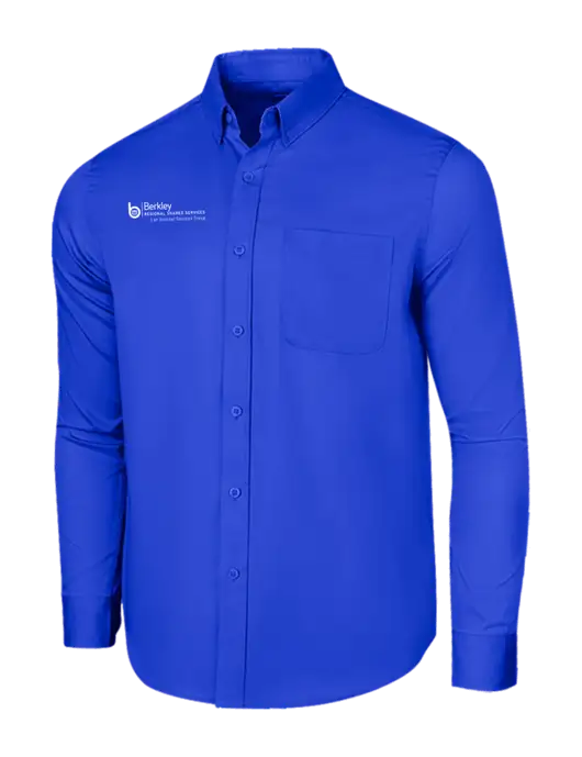 Long Sleeve Dark Royal Superpro React Twill Shirt w/Berkley RSS logo
