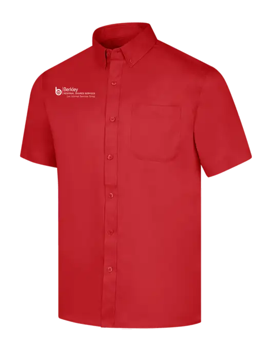 Short Sleeve Red Superpro React Twill Shirt w/Berkley RSS logo