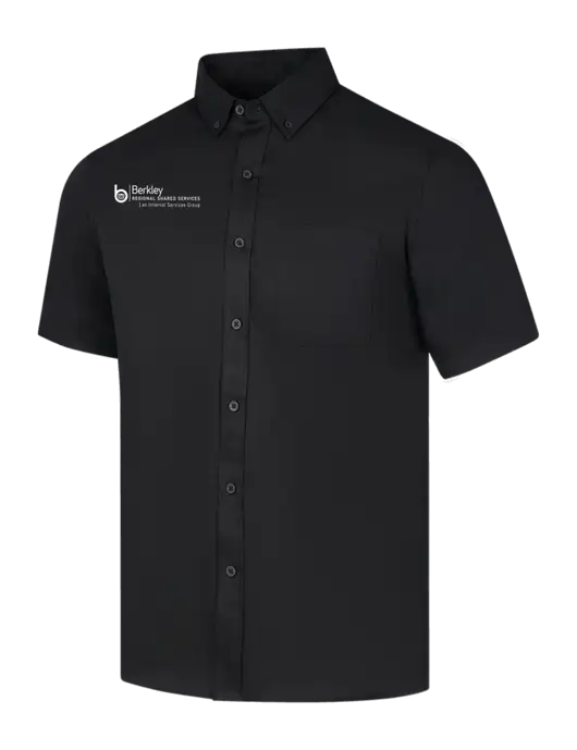 Short Sleeve Deep Black Superpro React Twill Shirt w/Berkley RSS logo
