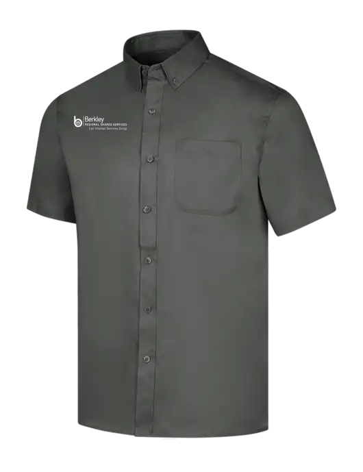 Short Sleeve Dark Grey Superpro React Twill Shirt w/Berkley RSS logo