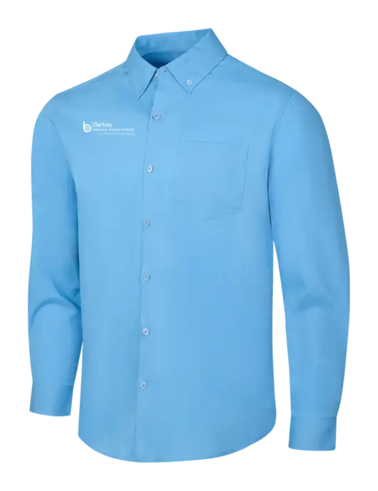 Carolina Blue Long Sleeve Carefree Poplin Shirt w/Berkley RSS logo