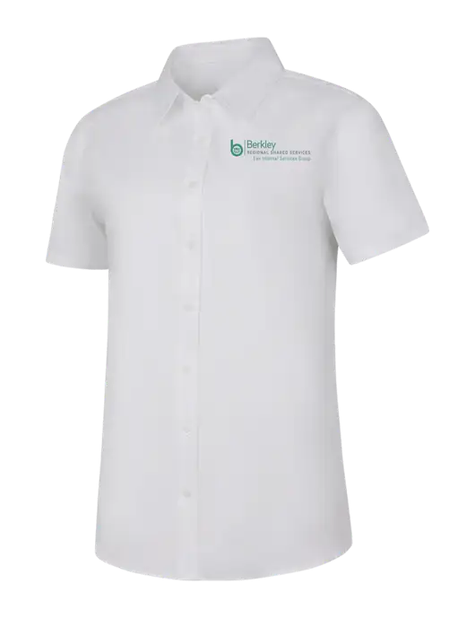 Womens White Short Sleeve Superpro React Twill Shirt w/Berkley RSS logo