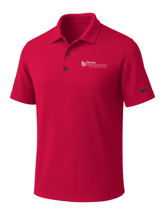 NIKE Red Dri-Fit Micro Pique Polo w/Berkley RSS logo