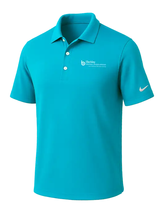 NIKE Sapphire Blue Dri-Fit Micro Pique Polo w/Berkley RSS logo