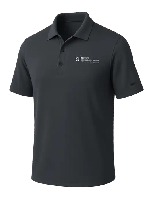 NIKE Dark Grey Dri-Fit Micro Pique Polo w/Berkley RSS logo
