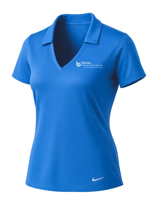 NIKE Carolina Blue Womens Dri-Fit Vertical Mesh Polo w/Berkley RSS logo