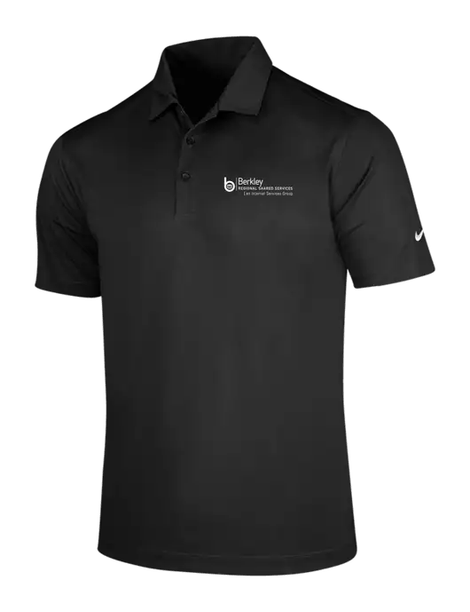 NIKE Black Dri-Fit Vertical Mesh Polo w/Berkley RSS logo