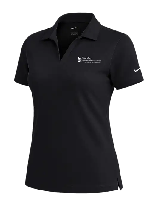 NIKE Black Womens Dri-Fit Micro Pique Polo w/Berkley RSS logo