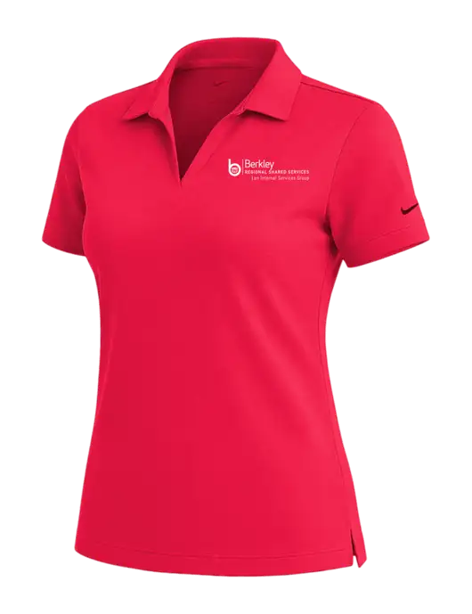 NIKE Red Womens Dri-Fit Micro Pique Polo w/Berkley RSS logo