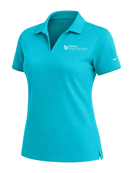 NIKE Sapphire Blue Womens Dri-Fit Micro Pique Polo w/Berkley RSS logo