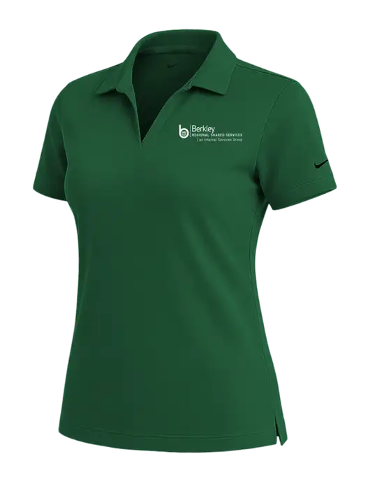NIKE Dark Green Womens Dri-Fit Micro Pique Polo w/Berkley RSS logo