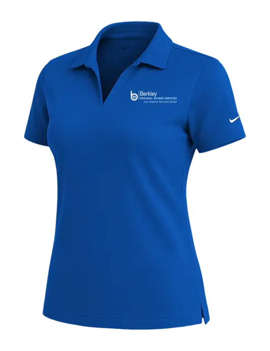 NIKE Royal Womens Dri-Fit Micro Pique Polo w/Berkley RSS logo