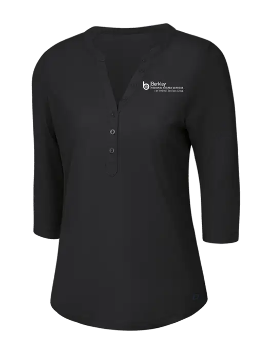 OGIO Blacktop Jewel Henley w/Berkley RSS logo