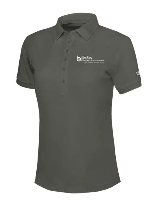 OGIO Womens Medium Grey Jewel Polo w/Berkley RSS logo
