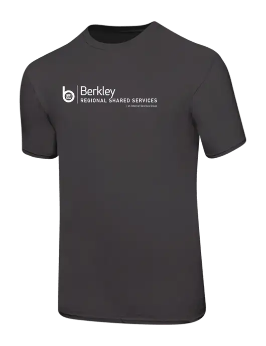 Ring Spun Charcoal 4.5 oz T-Shirt w/Berkley RSS logo