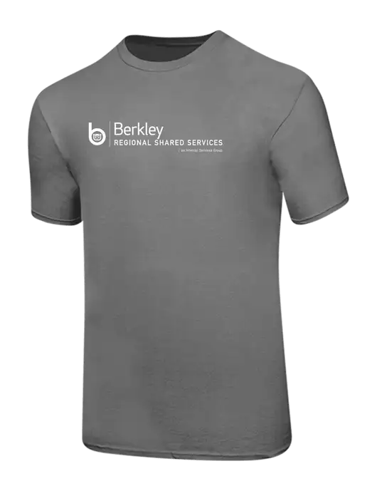 Ring Spun Medium Grey 4.5 oz T-Shirt w/Berkley RSS logo