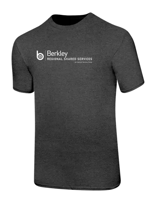 Ring Spun Dark Heather Grey 4.5 oz T-Shirt w/Berkley RSS logo