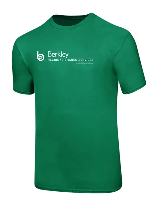 Ring Spun Kelly Green 4.5 oz T-Shirt w/Berkley RSS logo