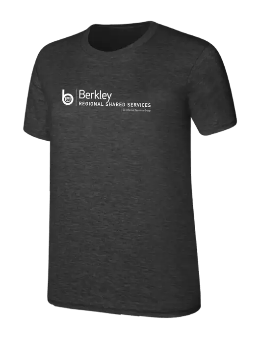 Womens Ring Spun Dark Heather Grey 4.5 oz T-Shirt w/Berkley RSS logo