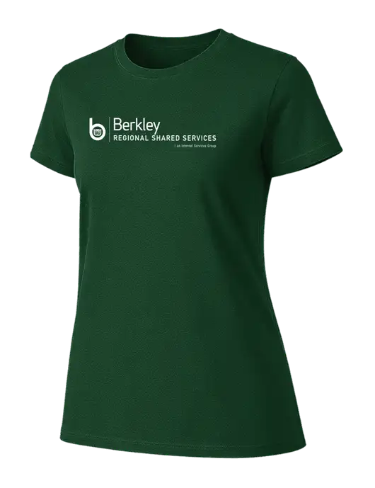 Womens Ring Spun Forest Green 4.5 oz T-Shirt w/Berkley RSS logo