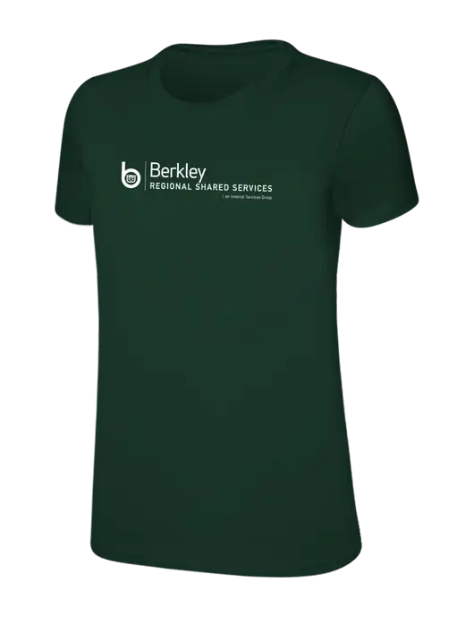 Womens Ring Spun Forest Green 4.5 oz T-Shirt w/Berkley RSS logo