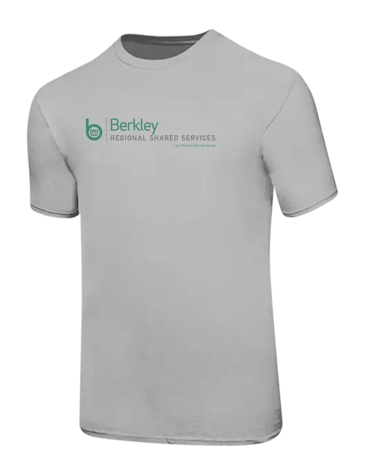 Ring Spun Silver 4.5 oz T-Shirt w/Berkley RSS logo