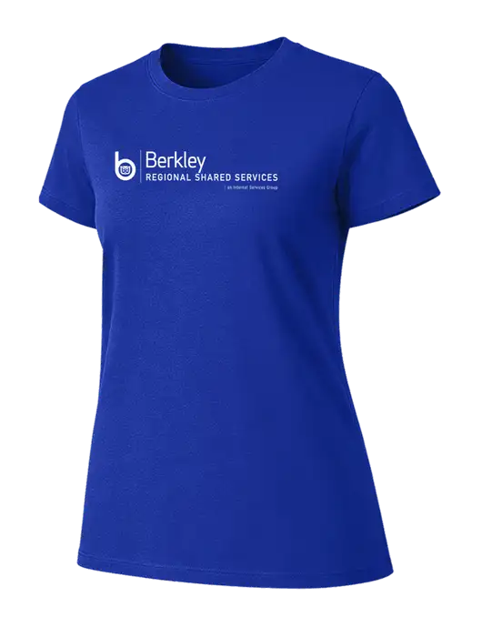 Womens Ring Spun Royal 4.5 oz T-Shirt w/Berkley RSS logo