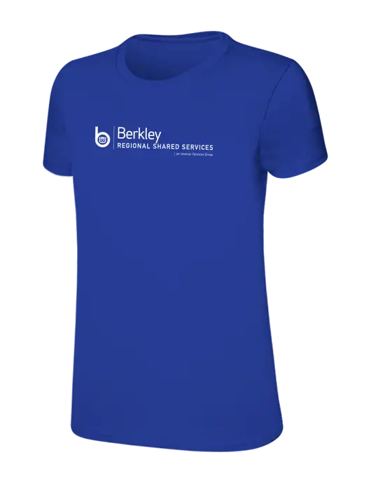 Womens Ring Spun Royal 4.5 oz T-Shirt w/Berkley RSS logo