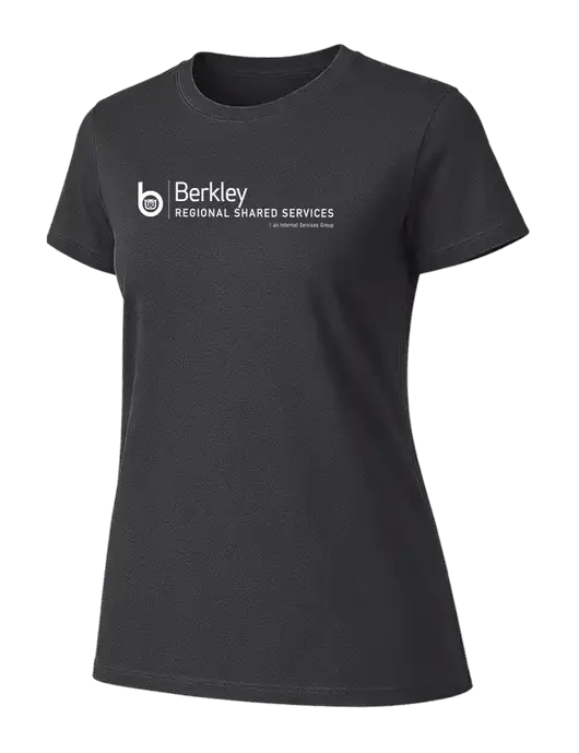 Womens Ring Spun Charcoal 4.5 oz T-Shirt w/Berkley RSS logo