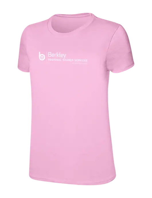 Womens Ring Spun Candy Pink 4.5 oz T-Shirt w/Berkley RSS logo