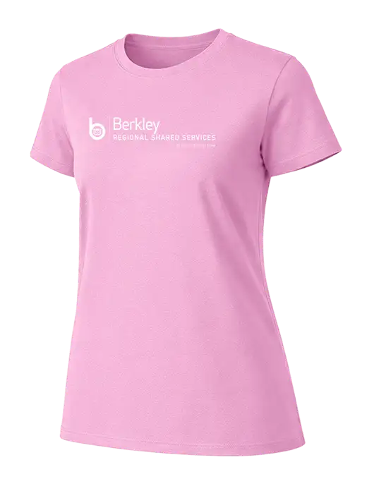 Womens Ring Spun Candy Pink 4.5 oz T-Shirt w/Berkley RSS logo
